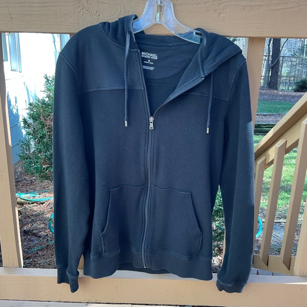 Michael Kors Black Jacket with Hood, Medium - Picture 6 of 8